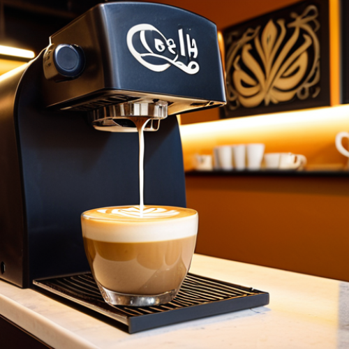 **

"A skilled barista in a vibrant, modern coffee shop, creating latte art with a flourish. Focus on the passion and artistry involved in coffee preparation, highlighting the intricate details of the foam design. Warm lighting, inviting atmosphere, Arabic script subtly incorporated into the cafe's design."

**